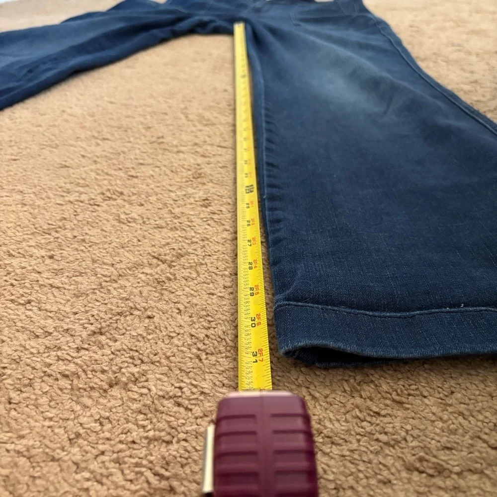 White House Black Market Dark Blue Flare Jeans Extra High-Rise Trouser Size 8 - Picture 13 of 13